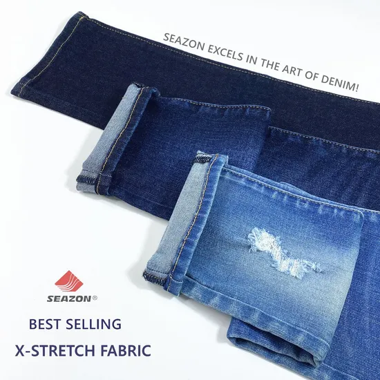 Zz0490 9.5 Oz 56 Inch 3/1 Twill Regular Comfort Stretch Denim Jeans Fabric